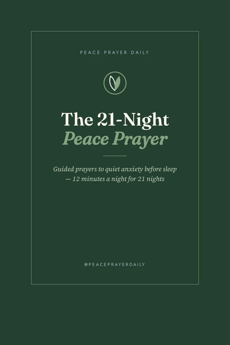 Cover of The 21-Night Peace Prayer